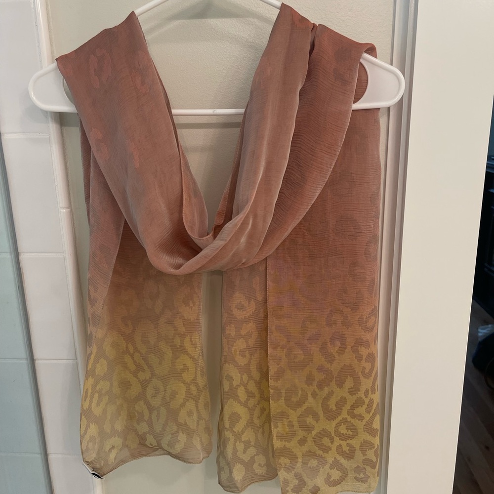 Vintage Yves Saint Laurent Scarf 100% Silk Luxury animal print elegant Paris